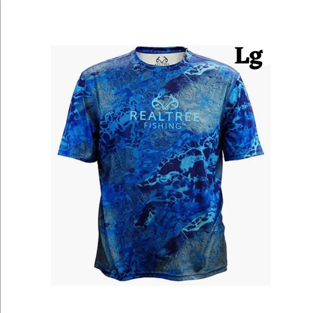 Mens Short Sleeve Performance Tech Fishing Tee
